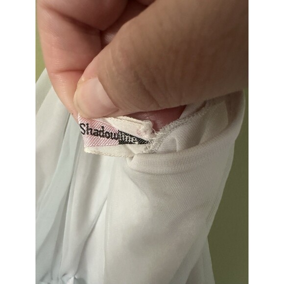 Vintage Shadowline Nightgown Petite Babydoll Teddy Blue Lace‎ Chiffon - Picture 6 of 12